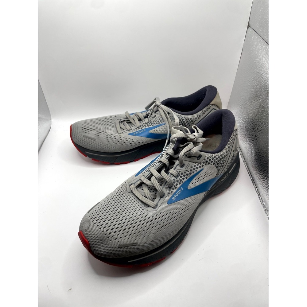 Brooks Ghost 14 1103691D078 Mens 10 D Sneaker Gray Blue Running Athletic Shoes